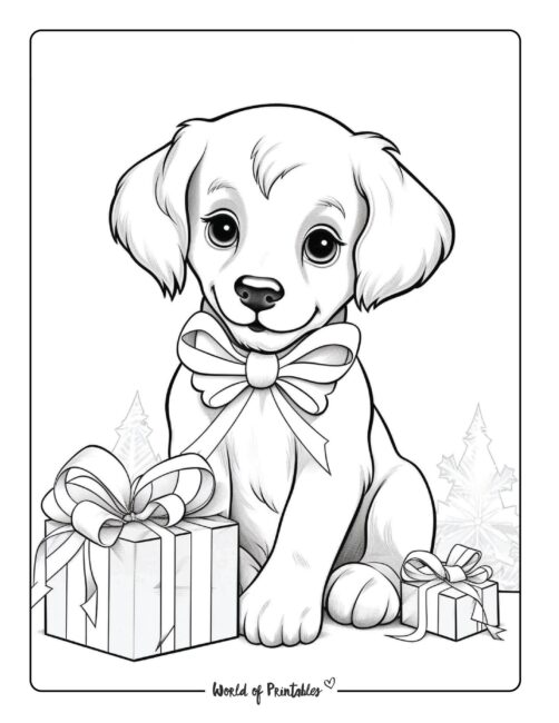 Puppy coloring pages