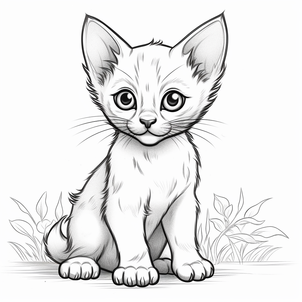 Siamese kitten drawing coloring page ðñðððððº