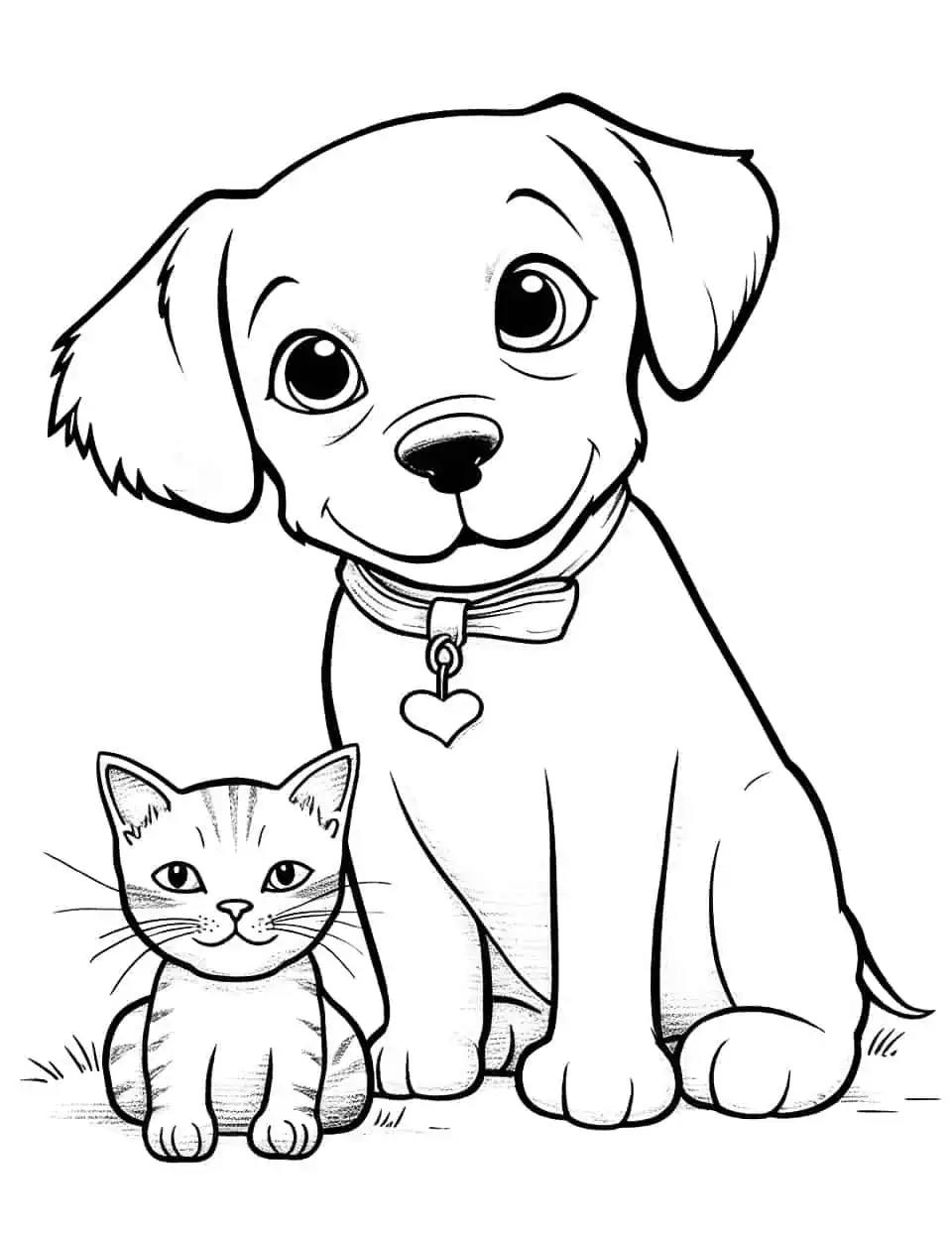 Dog coloring pages free printable sheets