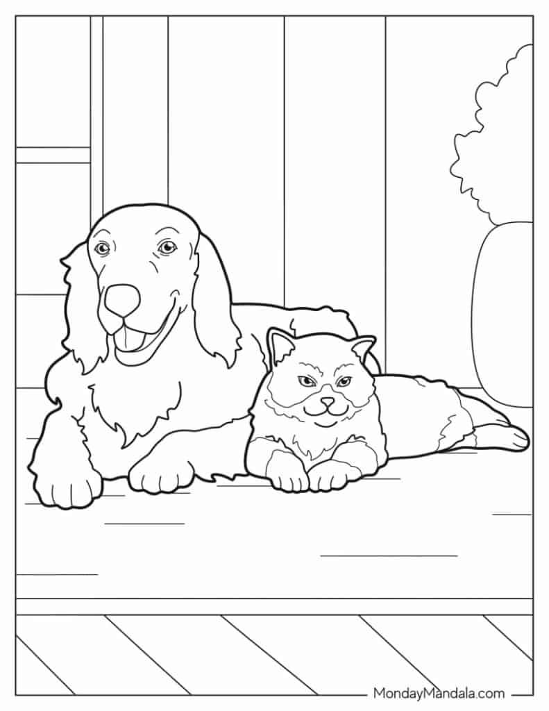 Dog coloring pages free pdf printables