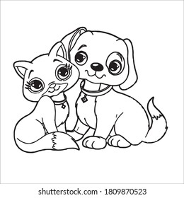 Puppy coloring pagesdog coloring pages animal stock vector royalty free