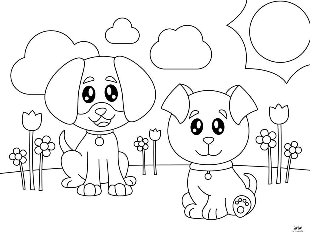 Puppy coloring pages