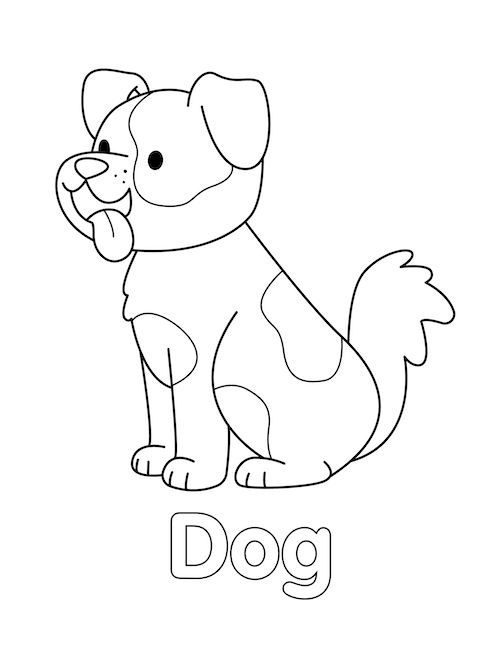 Dog coloring page