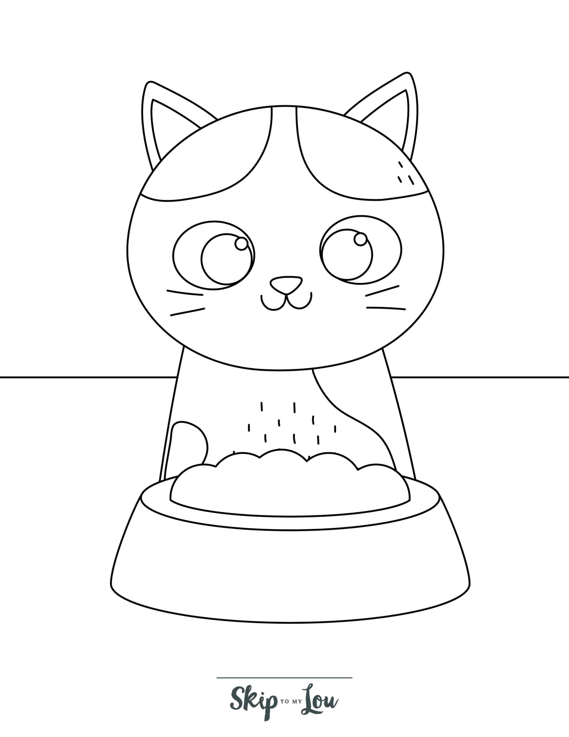 Free printable kitten coloring pages for kids skip to my lou