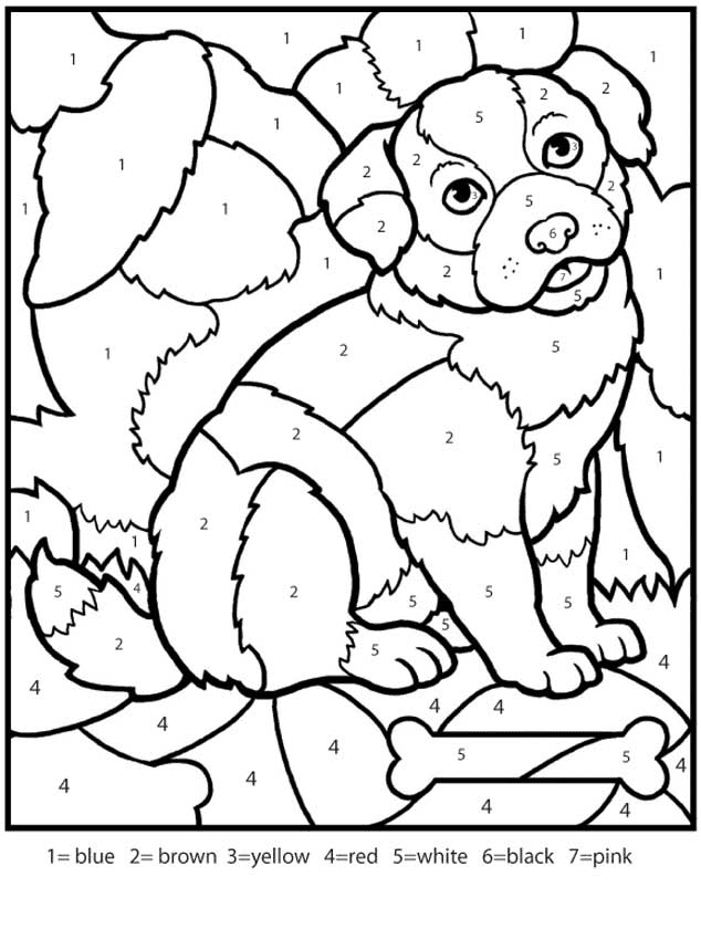 Color by number coloring pages printable for free download