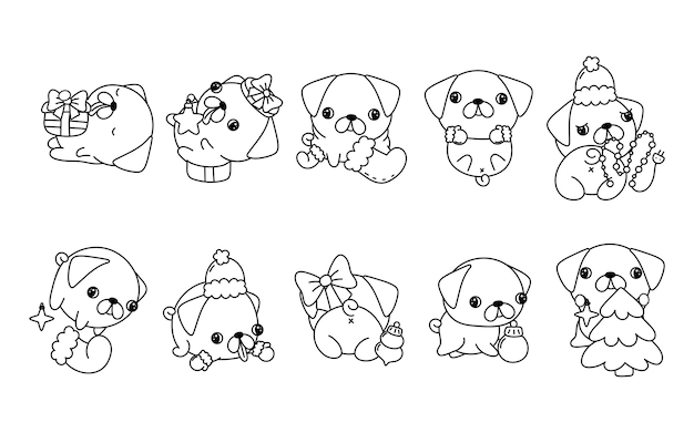 Page christmas puppy coloring pages images