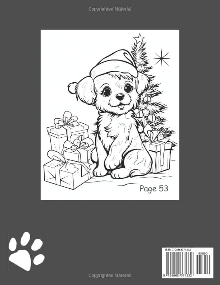 Christmas puppies coloring book christmas puppies coloring book kids age