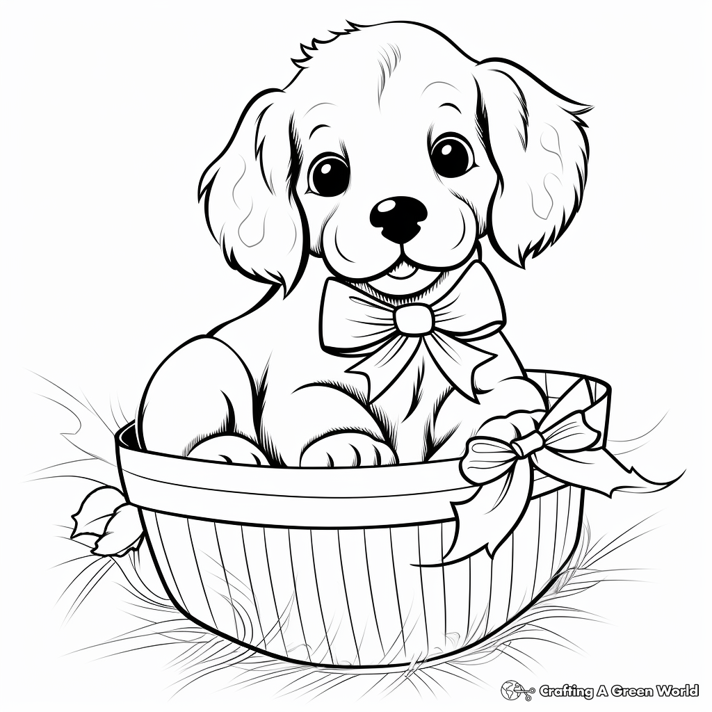 Christmas dog coloring pages