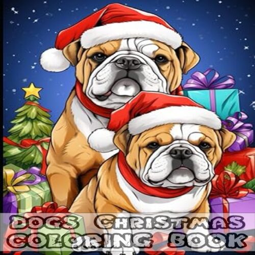 Dogs christmas coloring book puppy coloring book for children who love dogs made by teachers