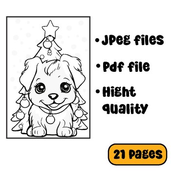 Christmas puppy cartoon baby dog coloring pages by lustop tpt