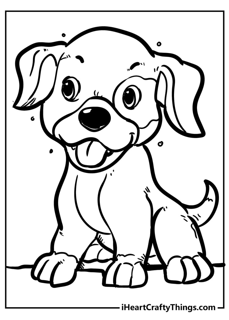 Puppy coloring pages free printables