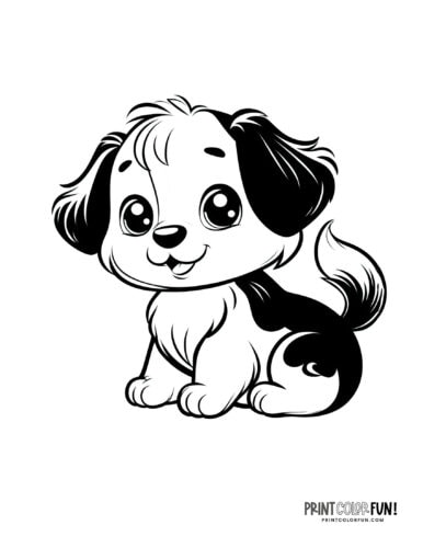 Cute puppy coloring pages free color clipart at