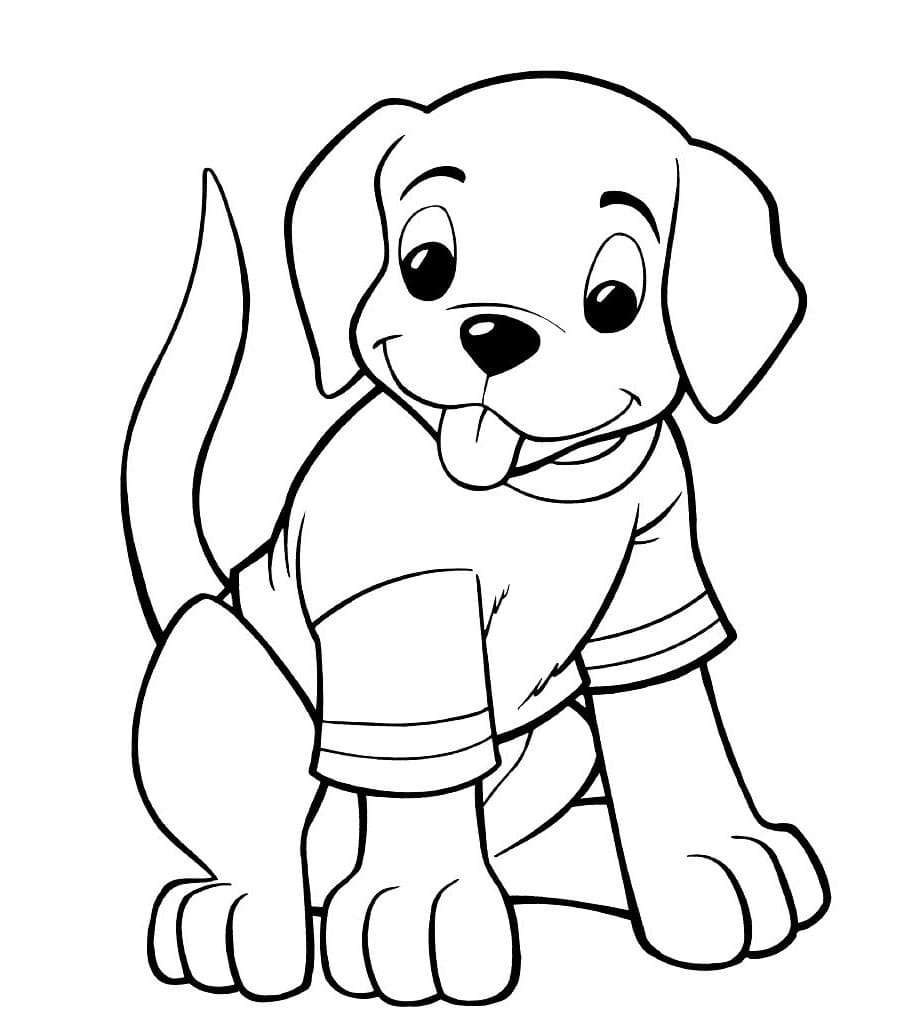 Puppy dog coloring page