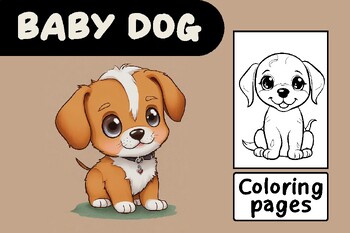 Cute puppies cartoon baby dog coloring pages by lustop tpt