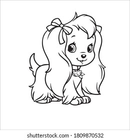 Puppy coloring pagesdog coloring pages animal stock vector royalty free