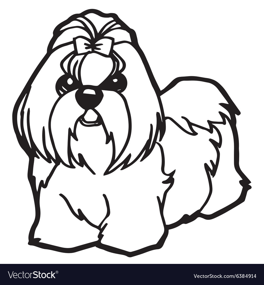 Dog and puppy coloring page royalty free vector image