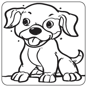 Puppy coloring book for kids dog and puppy coloring pages by abdell hida