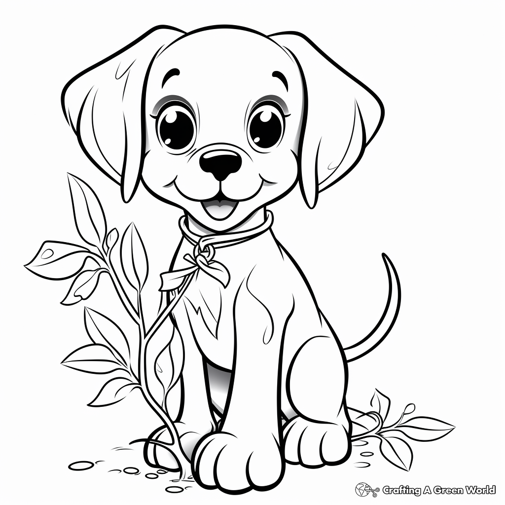 Christmas dog coloring pages