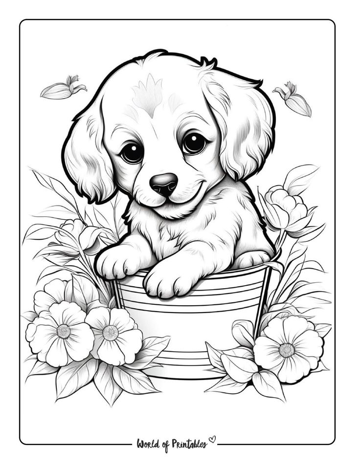 Puppy coloring sheet puppy coloring pages dog coloring page dog coloring book