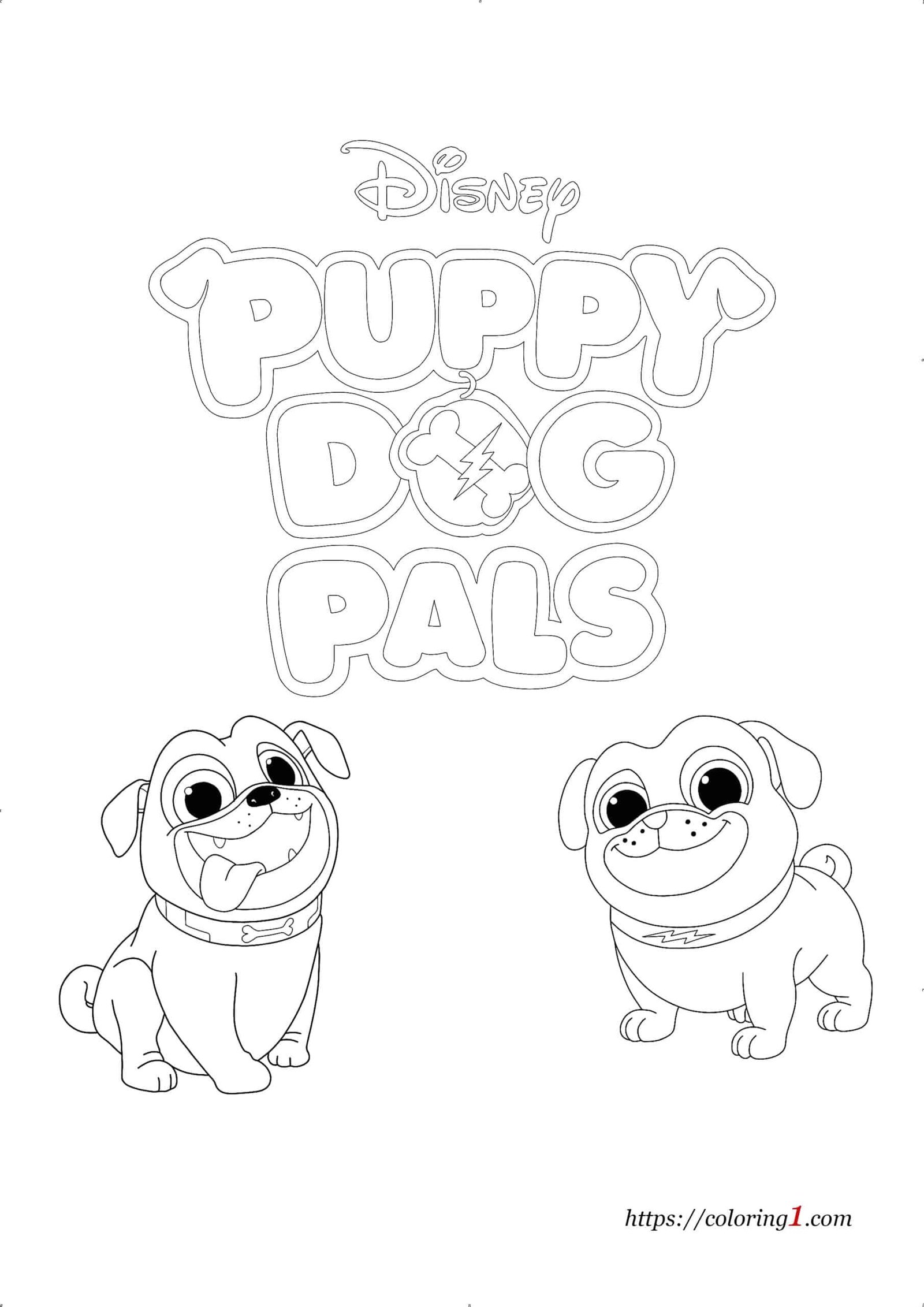 Puppy dog pals coloring pages