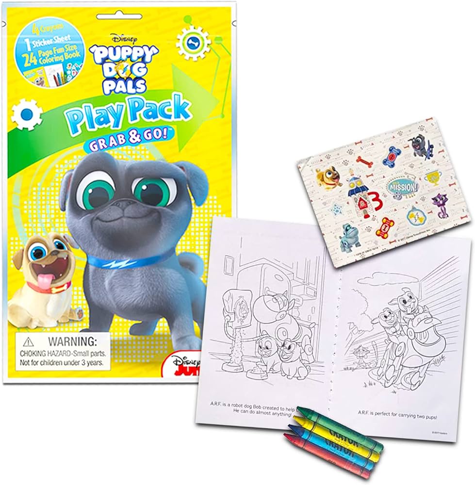 Disney jr puppy dog pals coloring book super set for kids