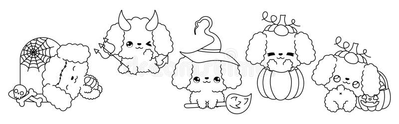 Halloween dog coloring page stock illustrations â halloween dog coloring page stock illustrations vectors clipart