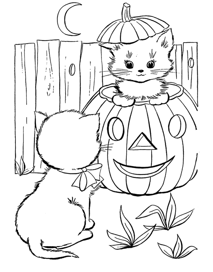 Cute halloween coloring pages