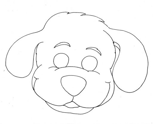 Dog mask coloring page crafts and worksheets for preschooltoddler and kindergarten