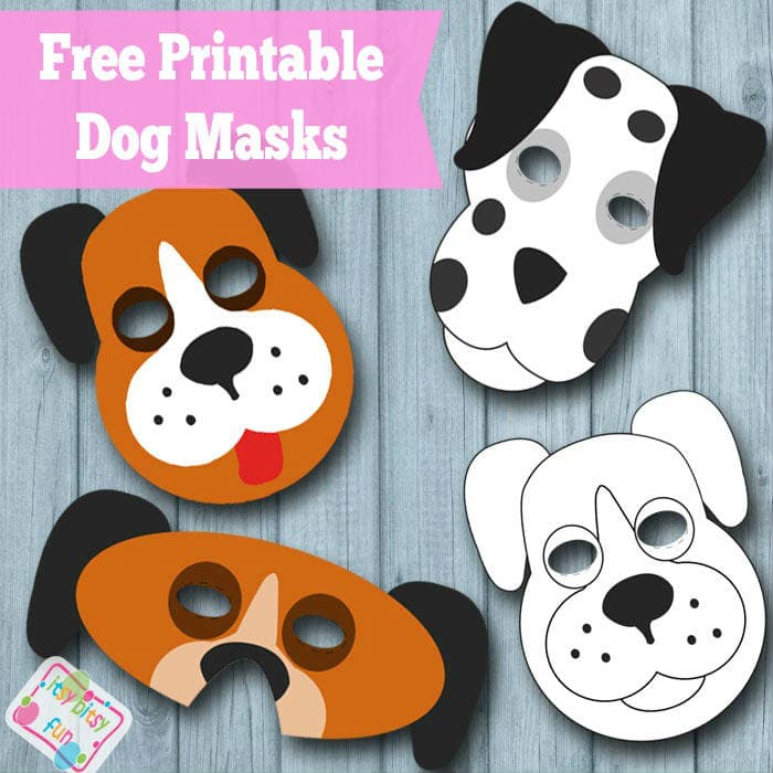 Printable dog mask free template