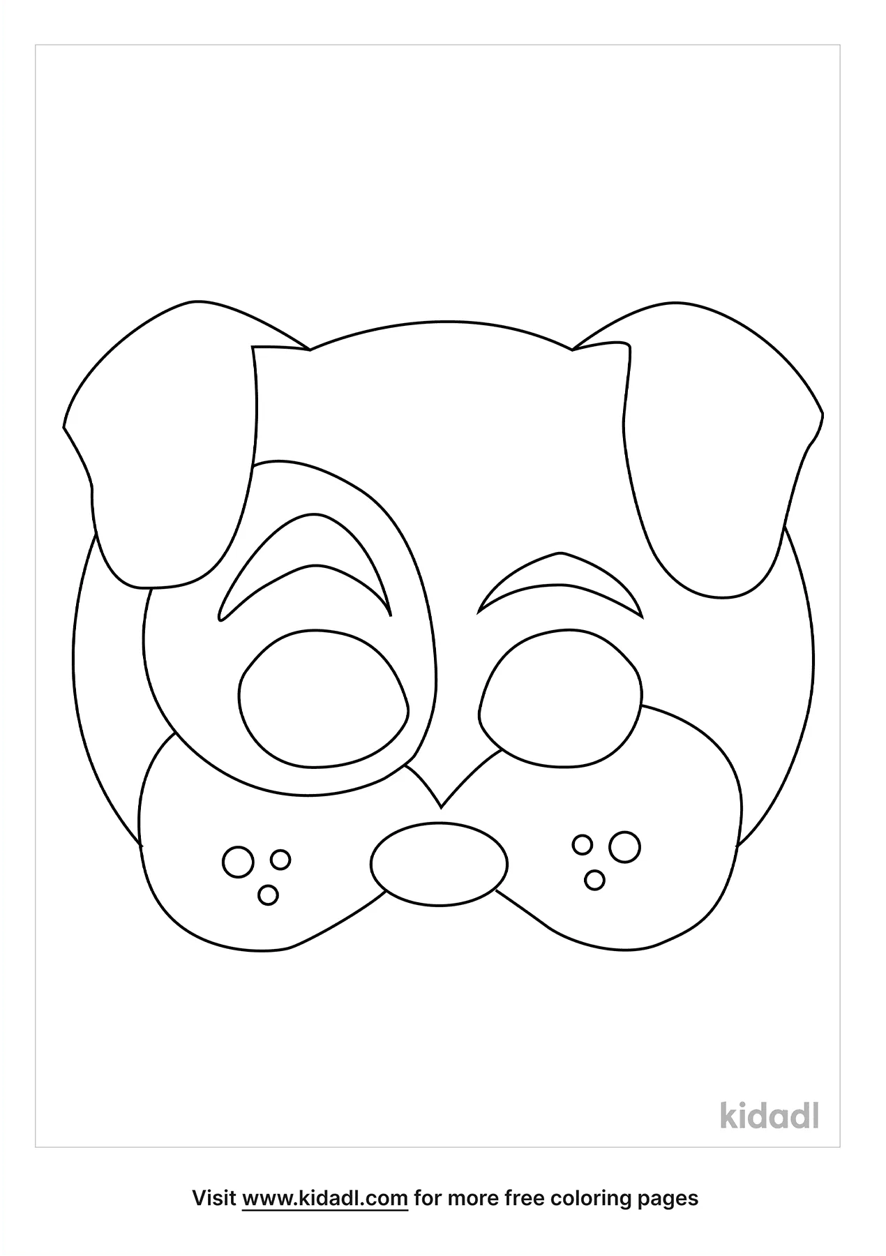 Free dog mask coloring page coloring page printables