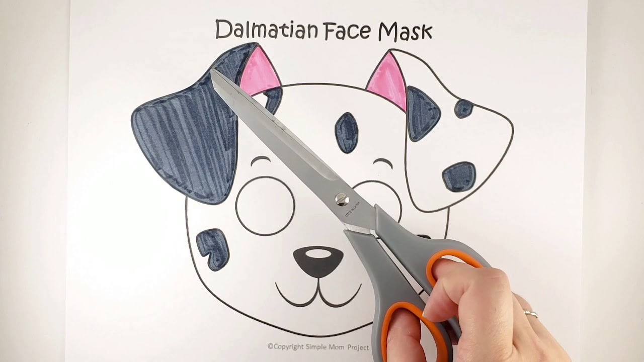 Free printable dog face mask template