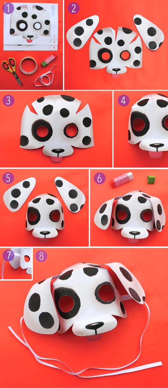 Printable dog mask video tutorial be crafty â