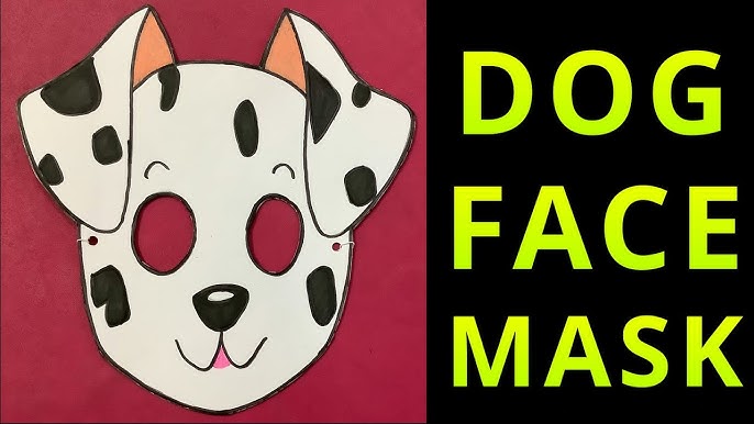 Free printable dog face mask template