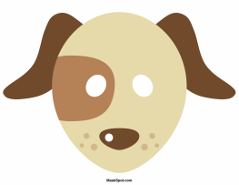 Printable dog mask