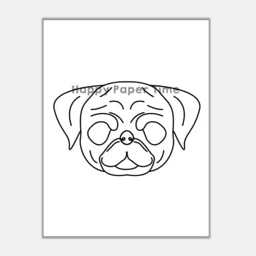 Dog masks costume coloring craft