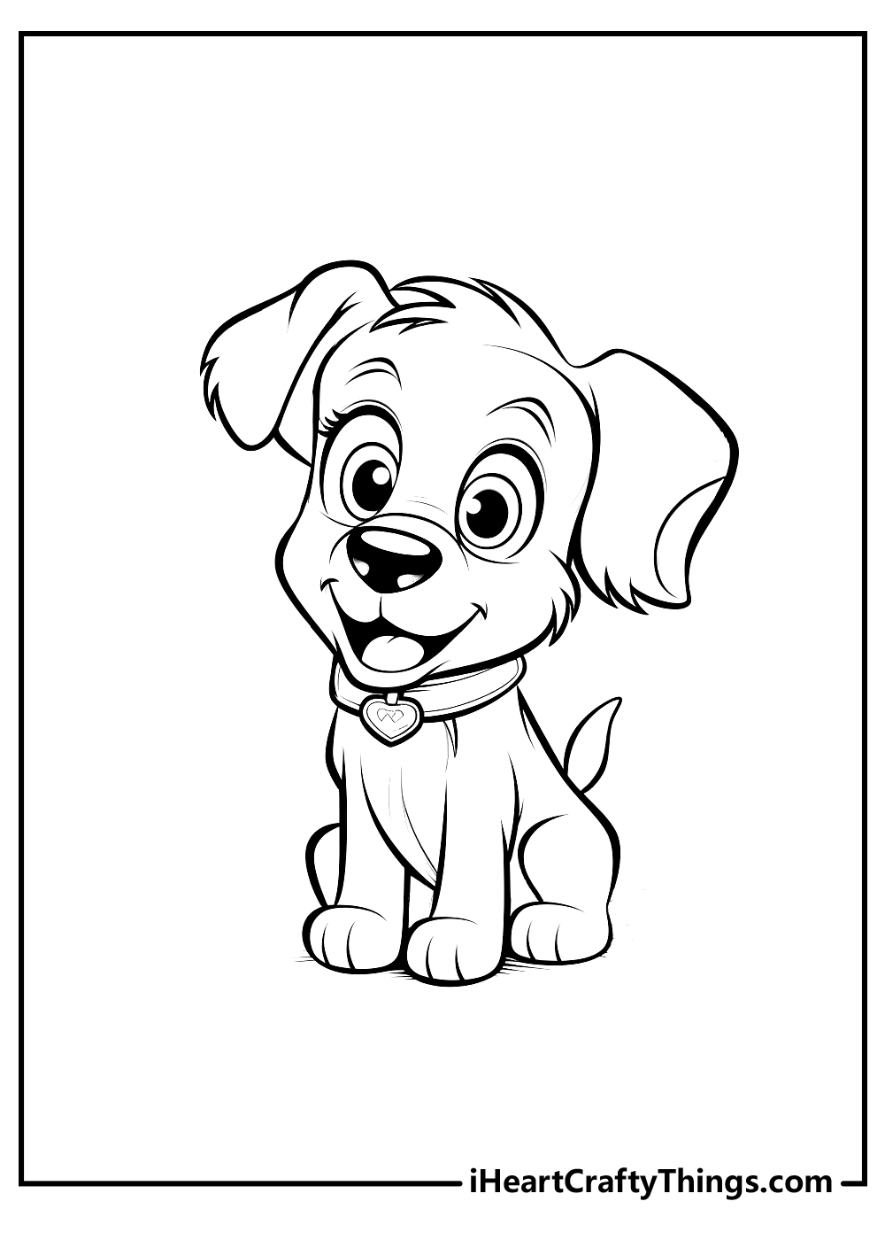 Puppy coloring pages free printables