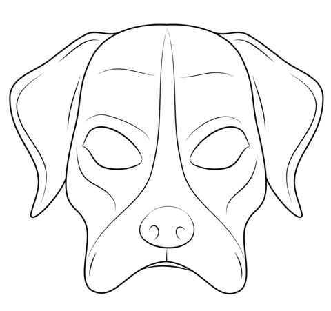 Dog mask coloring page free printable coloring pages disegni da colorare maschere maschera