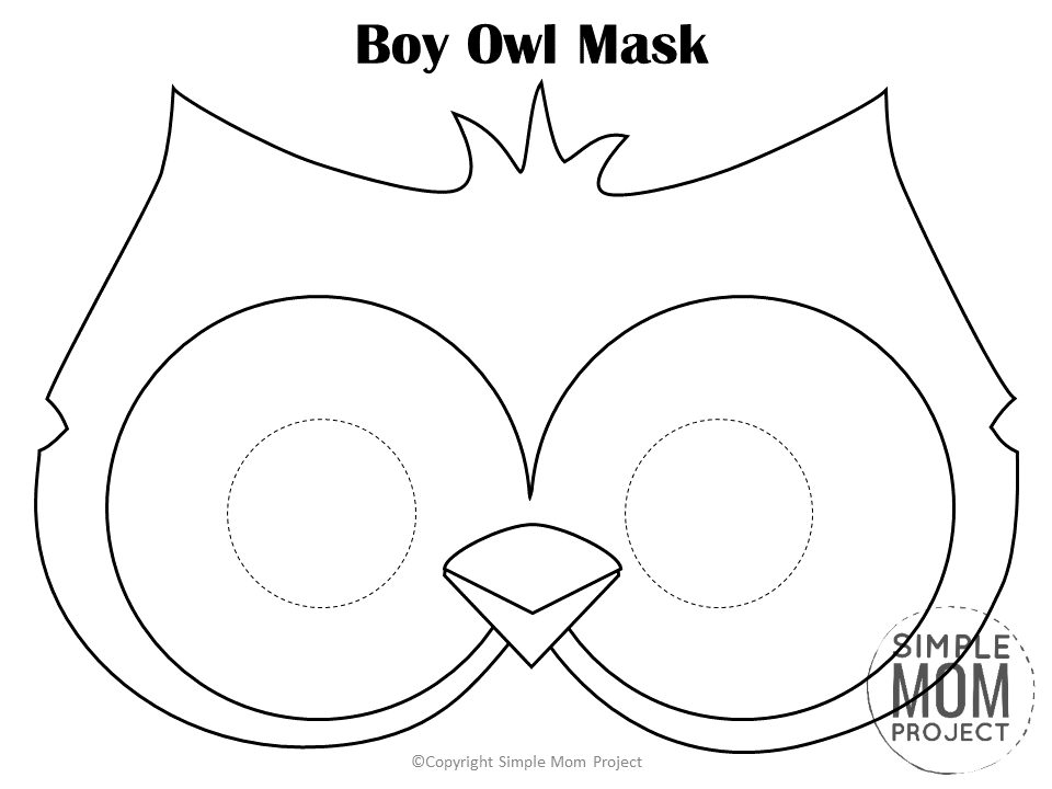 Free owl mask templates for kids â simple mom project