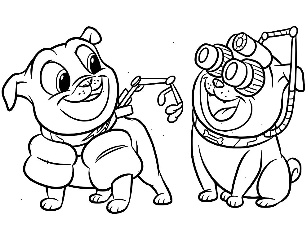 Free printable puppy dog pals disney junior coloring pages