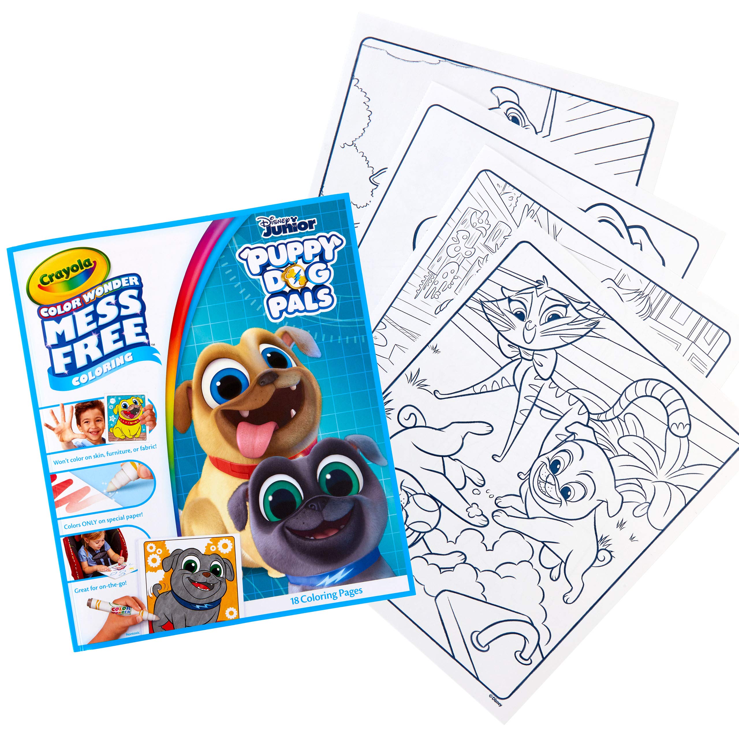 Crayola color wonder puppy dog pals book mess free coloring pages gift for kids