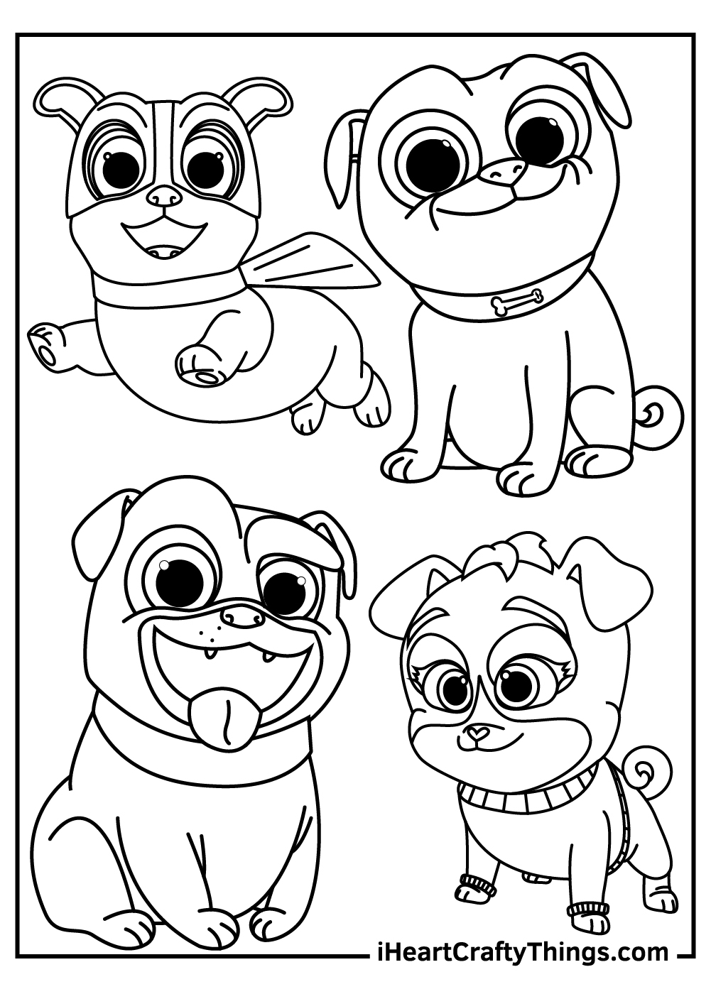 Puppy dog pals coloring pages free printables