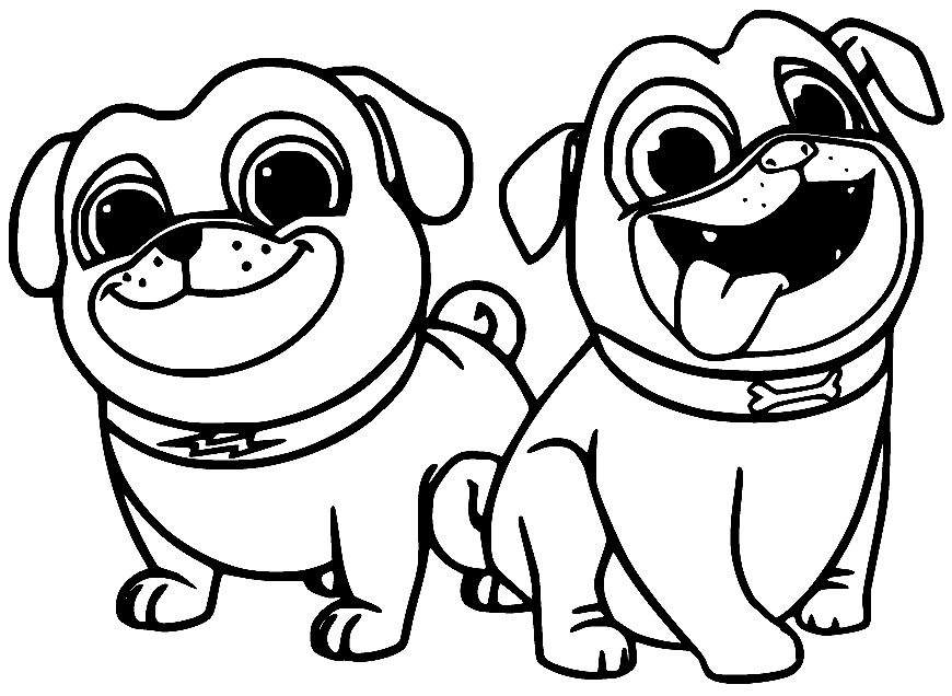 Puppy dog pals coloring pages