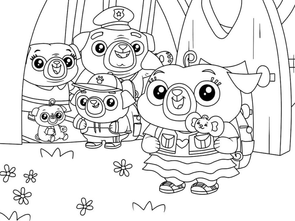 Chip and potato coloring pages