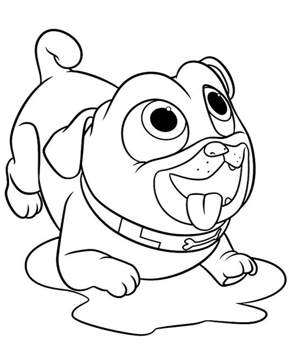 Free easy to print puppy dog pals coloring pages