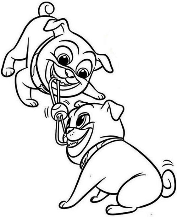 Free easy to print puppy dog pals coloring pages