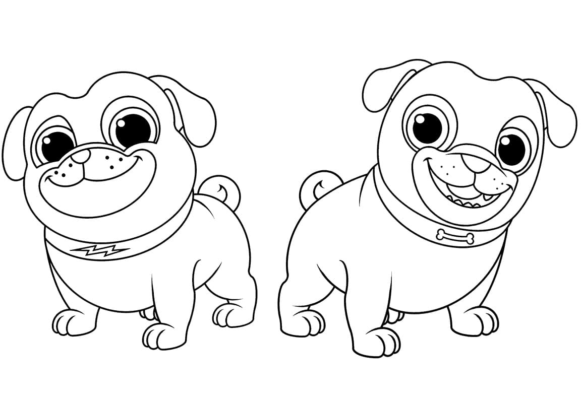 Bingo and rolly puppy dog pals coloring page