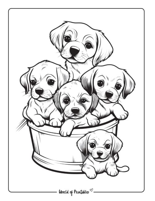 Puppy coloring pages