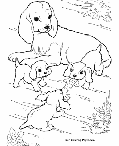 Coloring pages of dogs