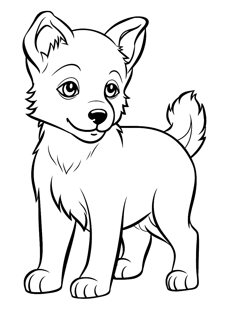 Puppy coloring pages free printable sheets