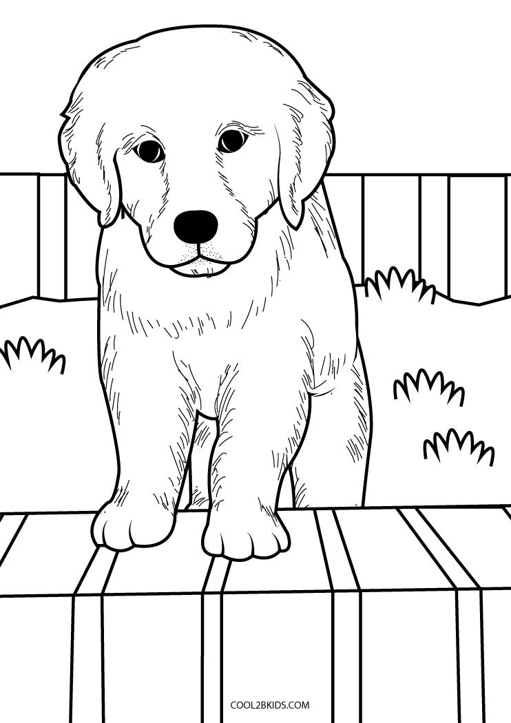 Printable puppy coloring pages for kids